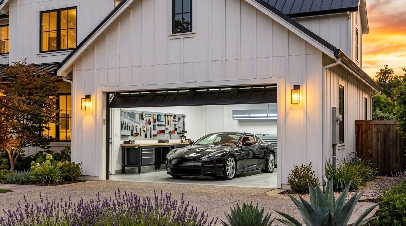 Wise Garage Door Repair Overhead Garage Door Gliding Open in Valley Village, CA
